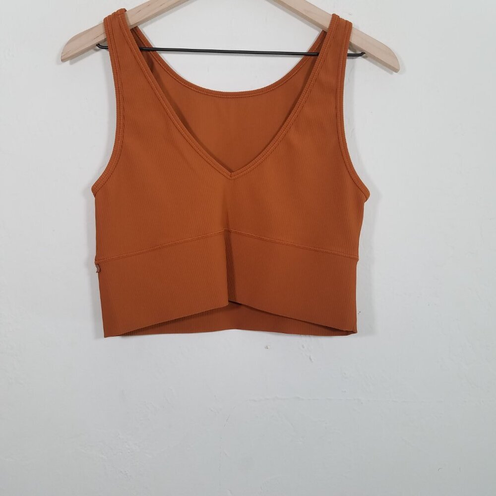 Like New Lululemon Ribbed Cropped Tank Top - Picture 2 of 3